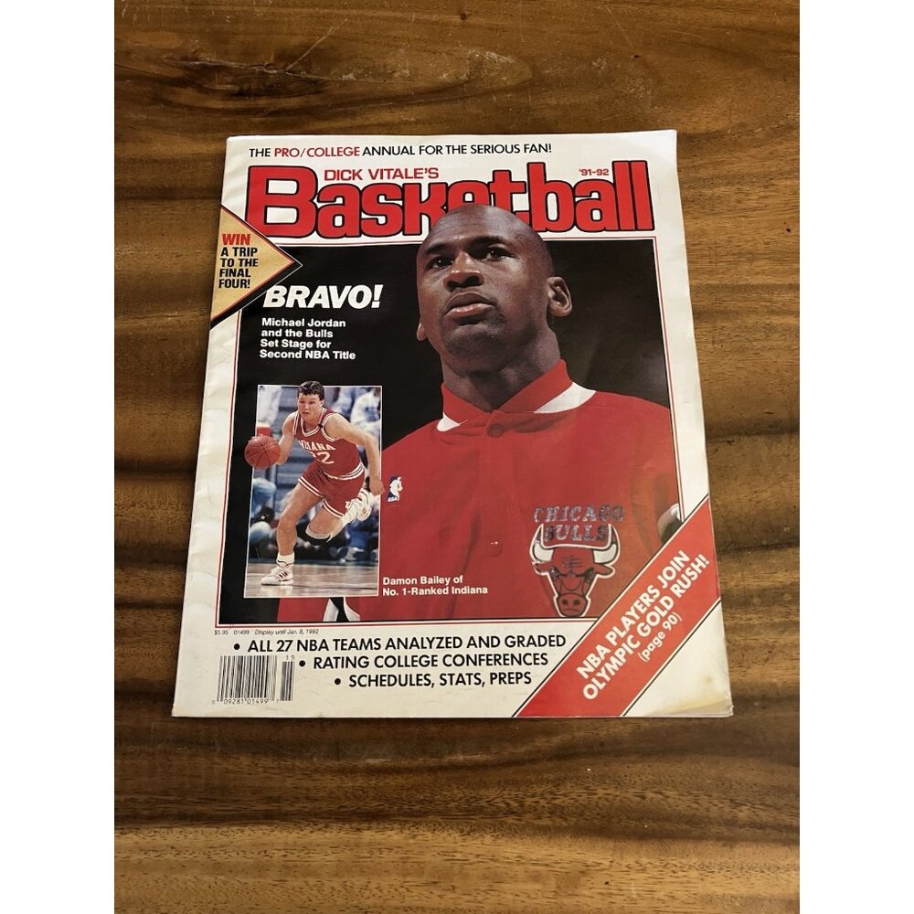 Vintage Michael Jordan Cover Dick Vitale's Basketball Magazine 1992 - Picture 2 of 9